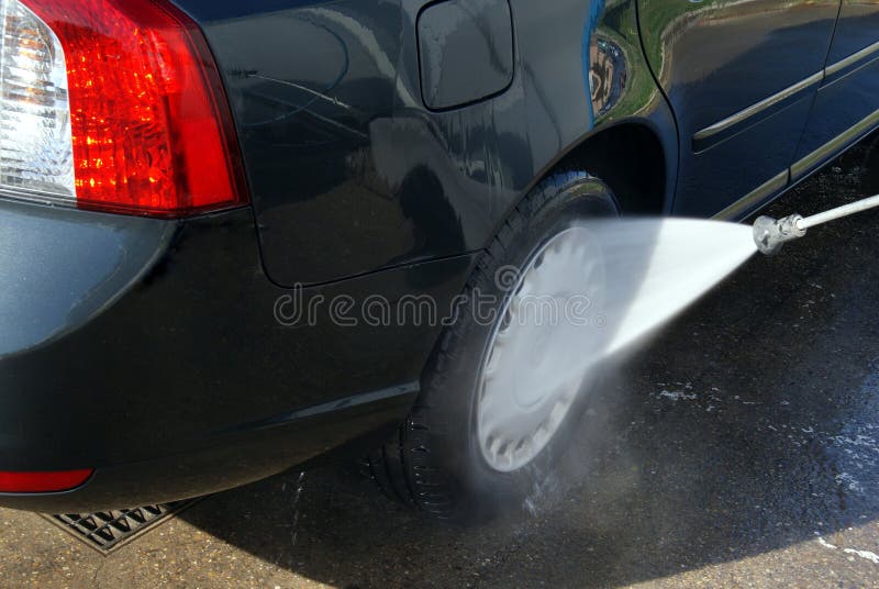 Washing the Car with Water Pressure Stock Image Image of pressure