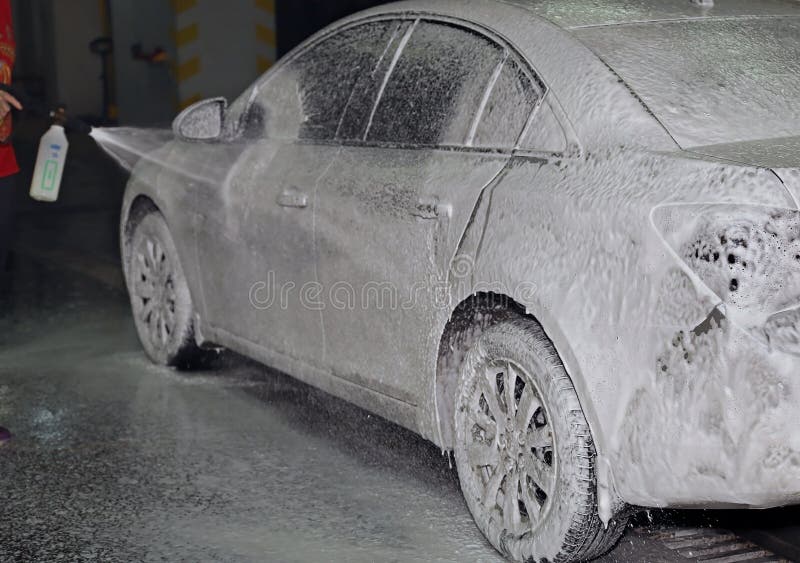 Washing And Cleaning The Car And Its Accessories. Stock Photo - Image