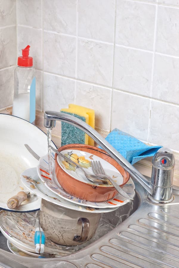 Washing the dishes stock photo. Image of selective, kitchen 13468362