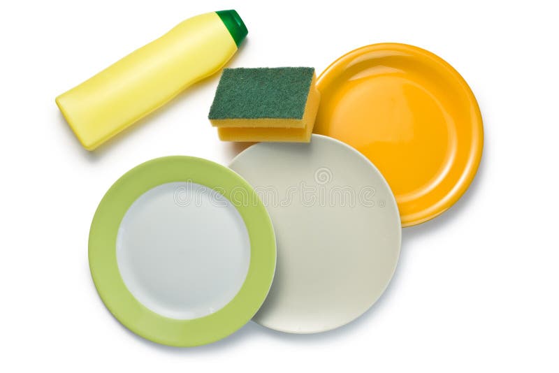 Washing dishes royalty free stock image