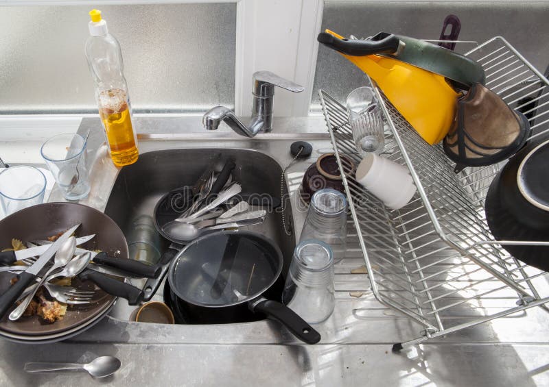 Lots of dirty dishes stock photo. Image of tableware, foam - 2038496