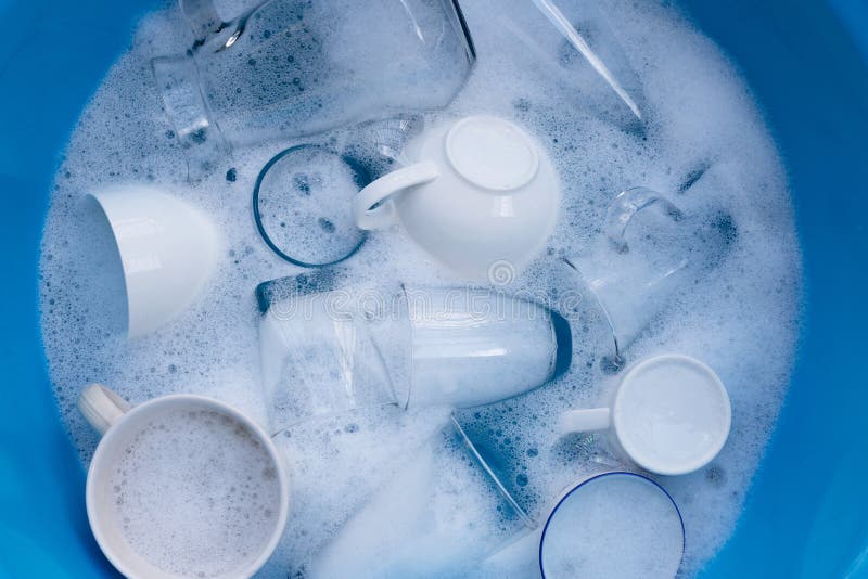 Washing Drinking Glasses and Cups Stock Photo Image of dishes