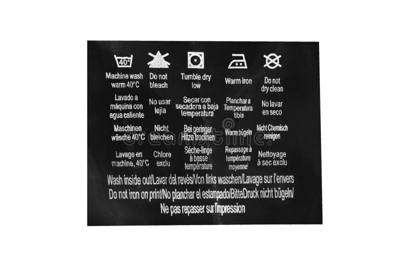 Washing instructions label stock image. Image of symbol 101007521
