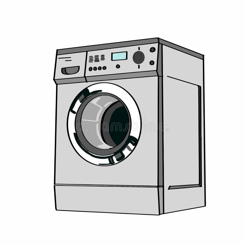 HOW TO DRAW A WASHING MACHINE EASY - YouTube