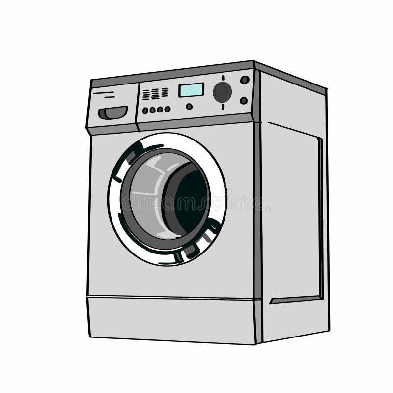 Washing machine stock illustration. Illustration of detergent 95360671