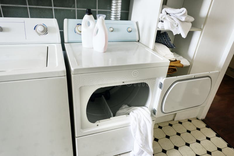 Washing Machine in the Kitchen Stock Photo Image of clothes, working 99197566