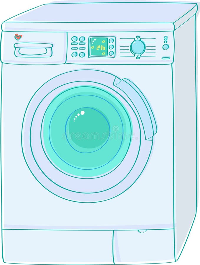 Washing machine stock vector. Illustration of launder 53634516