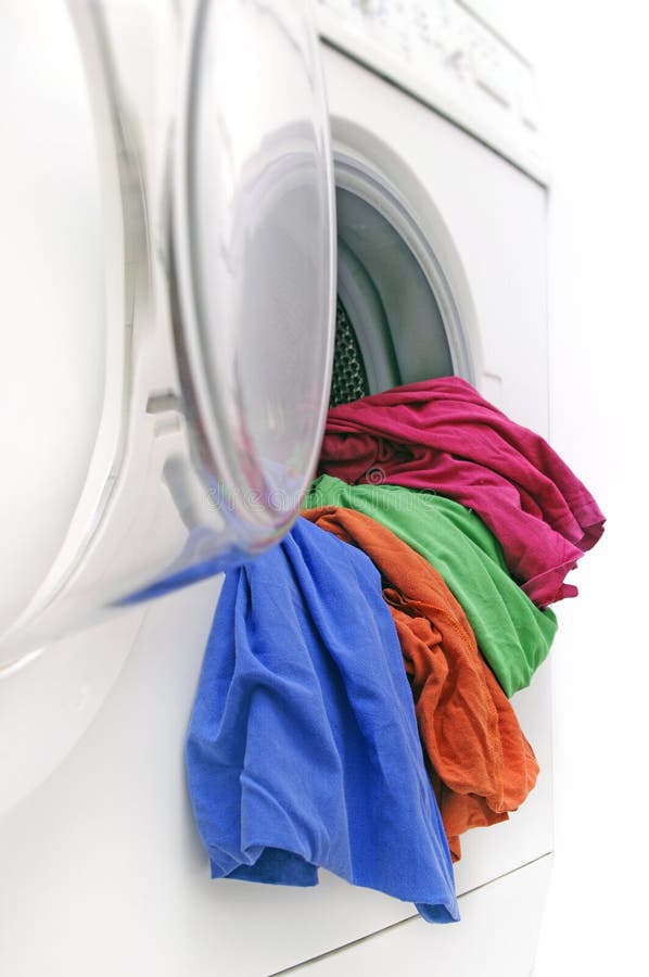 Pile Of Colorful Clean Towels With Washing Machine Stock Photo - Download  Image Now - Blue, Dry, Folded - iStock