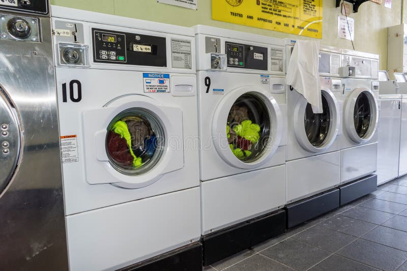 Laundromat Machines stock image. Image of clothes, dryer 8049301