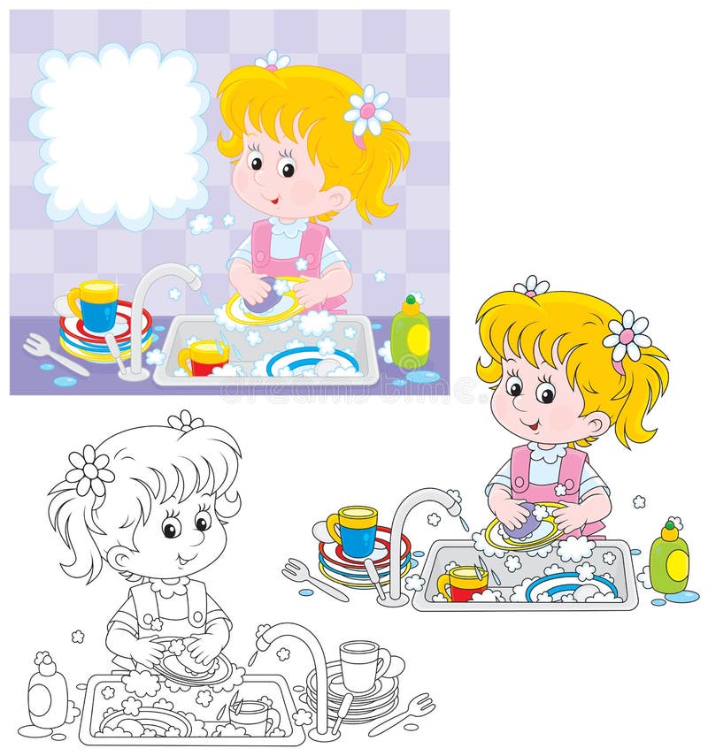 https://thumbs.dreamstime.com/b/washing-up-little-girl-dishes-kitchen-36308975.jpg