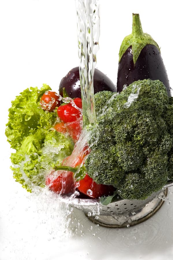 Washing vegetables stock photo. Image of vegan, clean 7010954