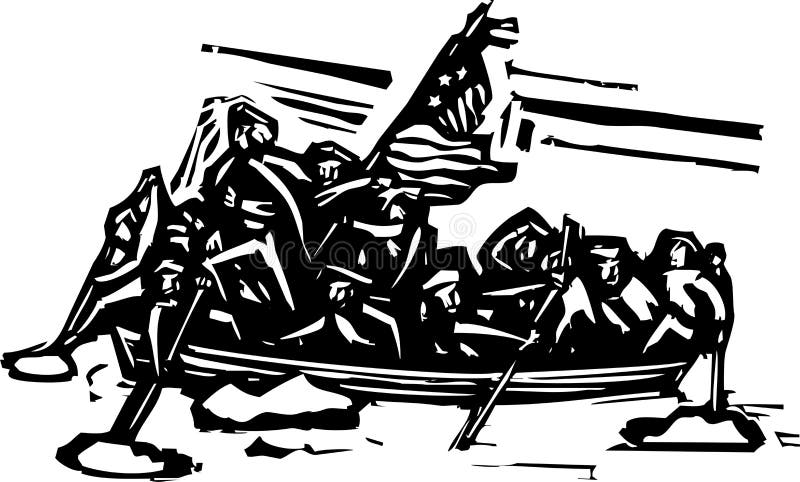 Washington Crossing Delaware stock illustratie Washington Crossing Delaware stock illustratie