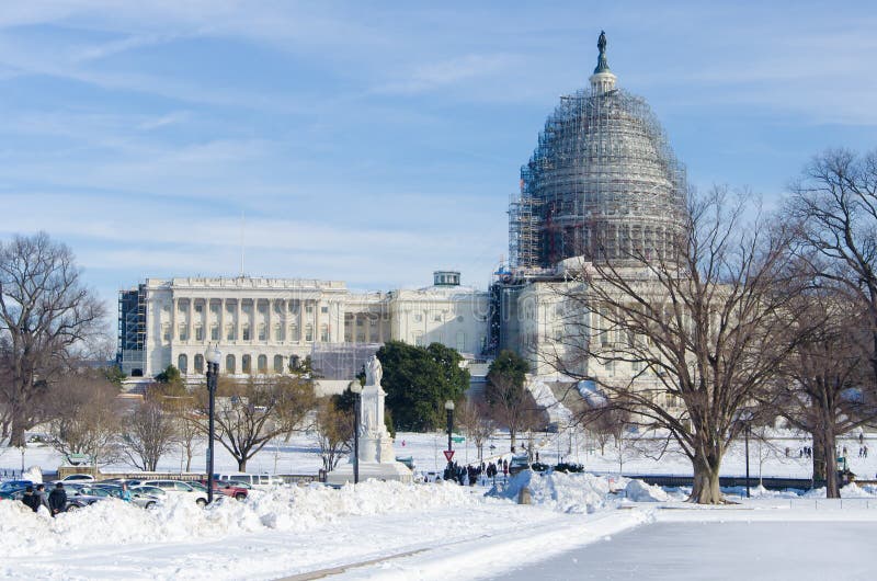 Washington DC après tempête de neige, janvier 2016 photo libre de droits Washington DC après tempête de neige, janvier 2016 photo libre de droits