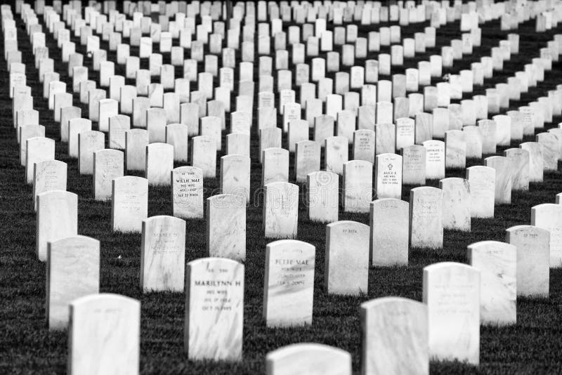 Washington DC - Juni 01, 2018: Arlington nationell kyrkogård arkivbilder Washington DC - Juni 01, 2018: Arlington nationell kyrkogård arkivbilder