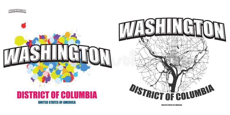 Washington Dc Two Logo Artworks Stock Vector Illustration Of Label Business 115206596