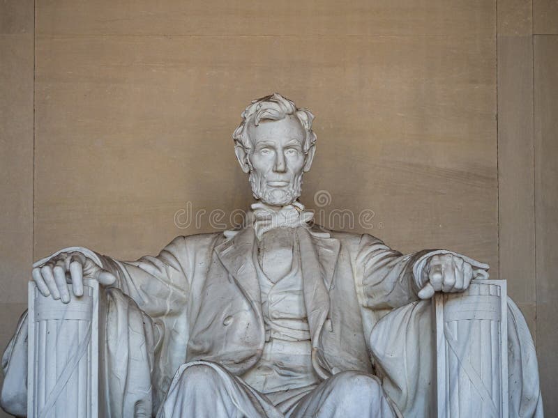 Washington, District of Columbia, Vereinigte Staaten von Amerika: [ Abraham Lincoln Memorial und seine Statue im Tempel der griec lizenzfreies stockbild Washington, District of Columbia, Vereinigte Staaten von Amerika: [ Abraham Lincoln Memorial und seine Statue im Tempel der griec lizenzfreies stockbild