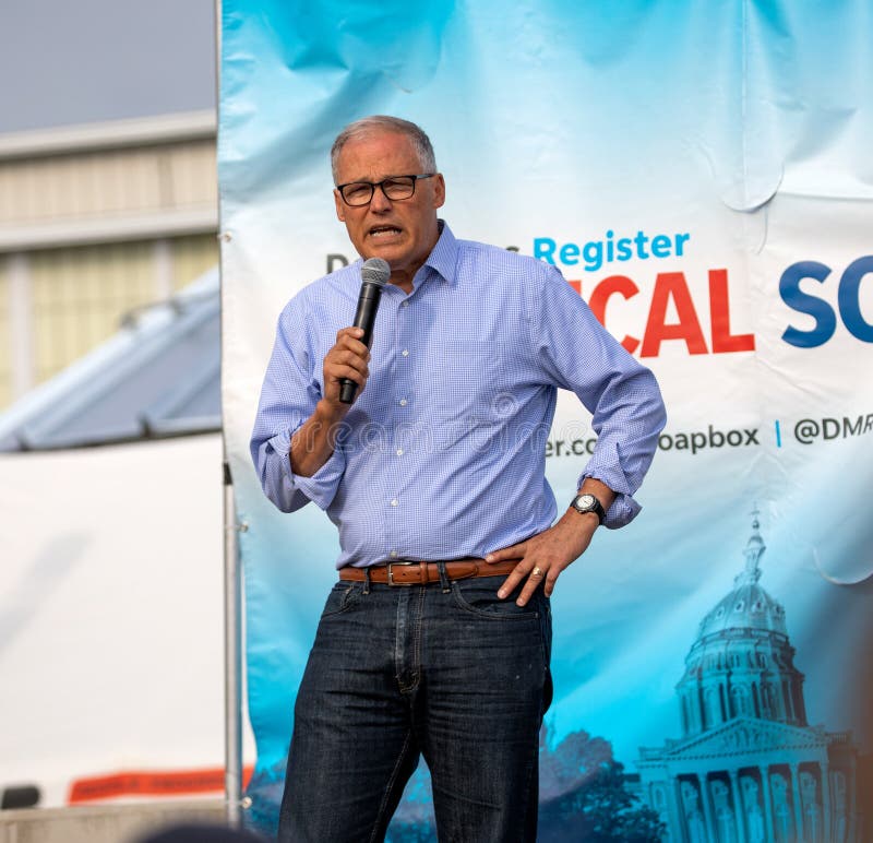 Washington Governor and Democratic Presidential Candidate Jay Inslee stock photography Washington Governor and Democratic Presidential Candidate Jay Inslee stock photography