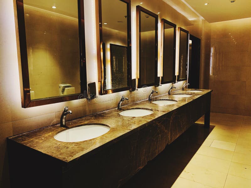 Washroom stock image. Image of theatre, shining, washroom - 151397351