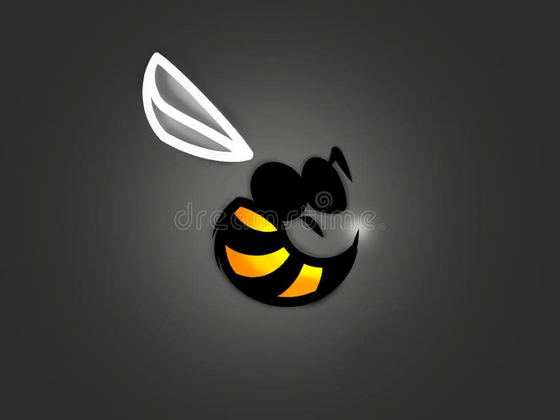 Wasp illustration på Grey Background royaltyfri illustrationer