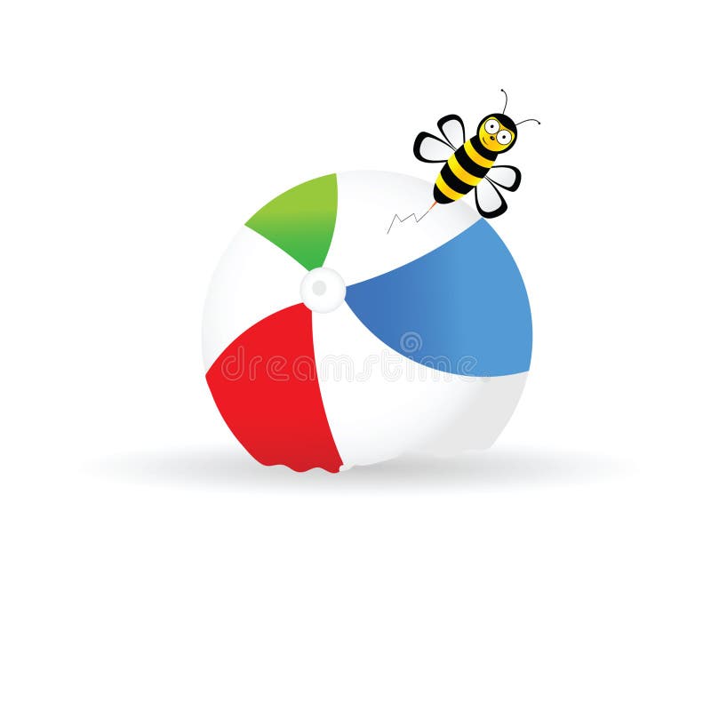 Wasserball mit Bienenfarbvektor vektor abbildung Wasserball mit Bienenfarbvektor vektor abbildung
