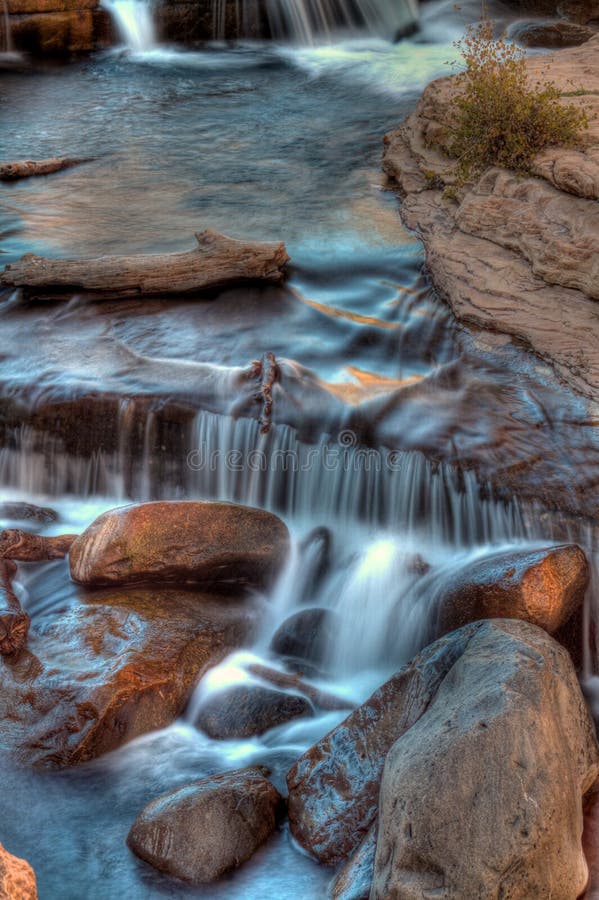 Small waterfalls at Sliding Rock in Arizona. Small waterfalls at Sliding Rock in Arizona.