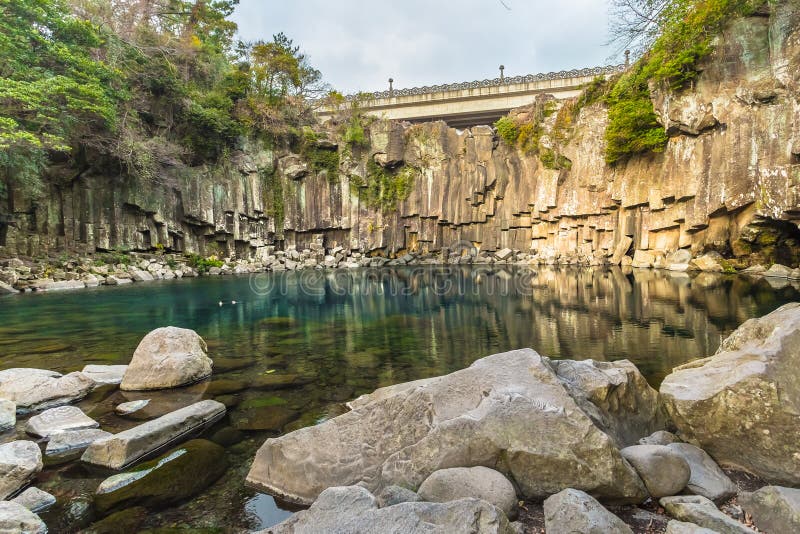 Wasserfall Jeju lizenzfreie stockfotos Wasserfall Jeju lizenzfreie stockfotos