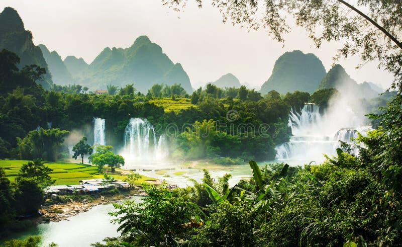 Wasserfall Verbot Gioc Detian auf China- und Vietnam-Grenze