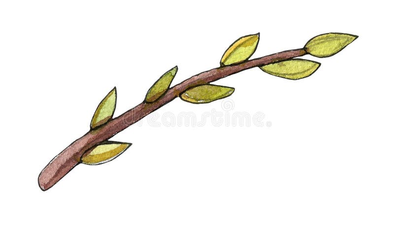 Wasserfarbene Osterset mit Kuchen, Blumen, Federn und Eiern Frühlingsurlaub Handgezeichnetes böhmisches Design im April stock abbildung