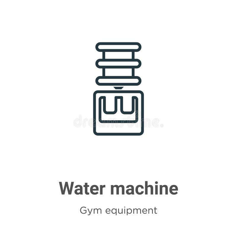 Symbol für den Umriss der Wassermaschine. Dünne Linie Schwarze Wasser Maschine Symbol flache Vektor einfache Element Abbildung aus lizenzfreie abbildung