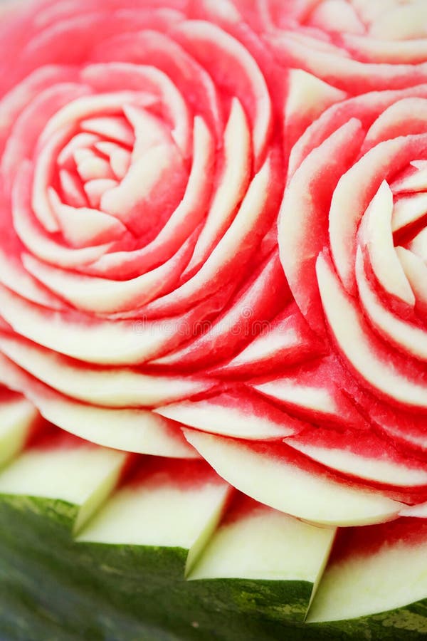 Wassermelonedetail Geschnitzt Stockfoto - Bild von dekorativ, diät ...
