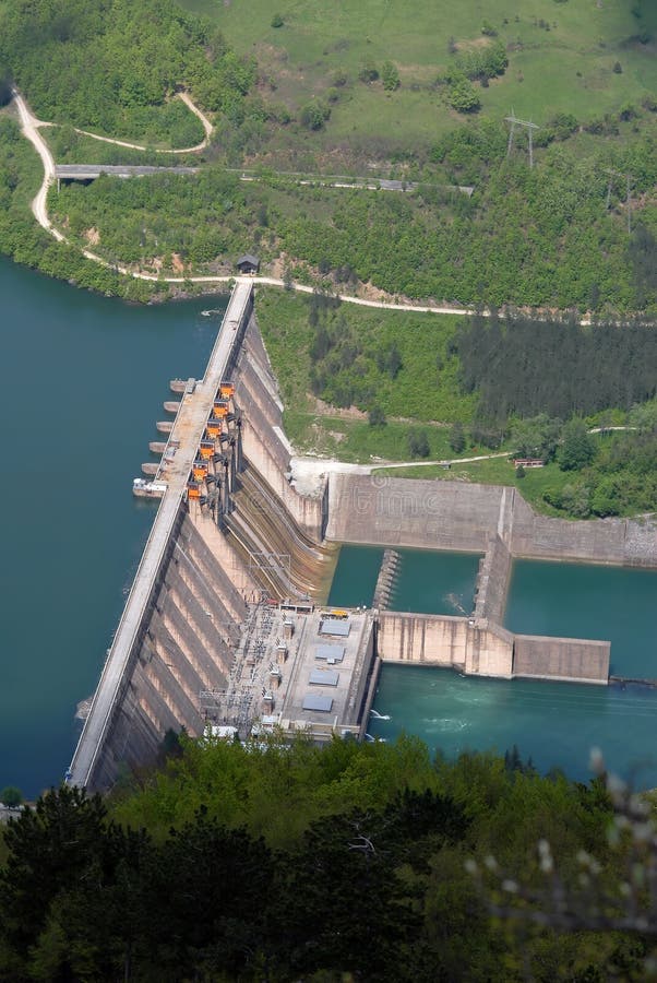 Water barrier dam, lake Perucac, Serbia, Europe. Water barrier dam, lake Perucac, Serbia, Europe