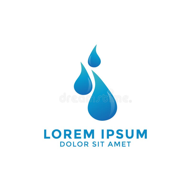 Wassertropfenlogoikonendesign-Schablonenvektor vektor abbildung Wassertropfenlogoikonendesign-Schablonenvektor vektor abbildung