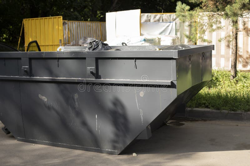 Mid and Large Trash Containers Stock Image - Image of dumpster