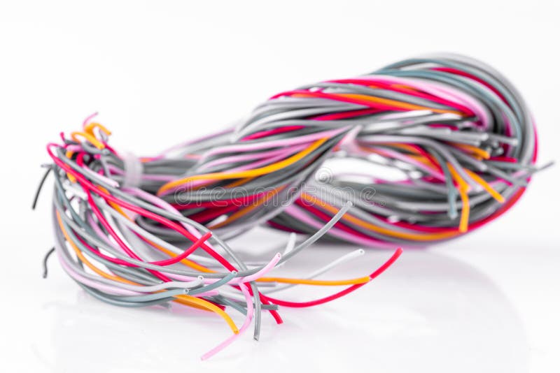 Waste Electric Copper Cable Used in Electrical Installation Stock Image
