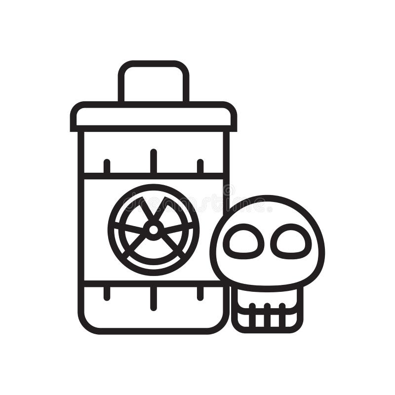 Waste icon vector sign and symbol isolated on white background stock illustration