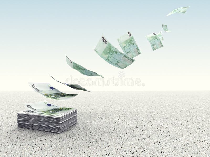 Waste money stock illustration