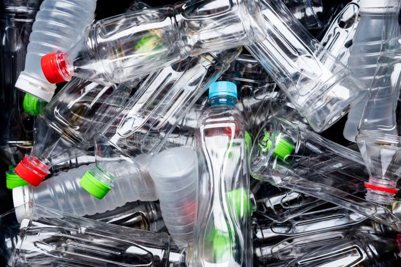 Waste Plastic Drinking Water Bottle for Recycle Stock Image Image of
