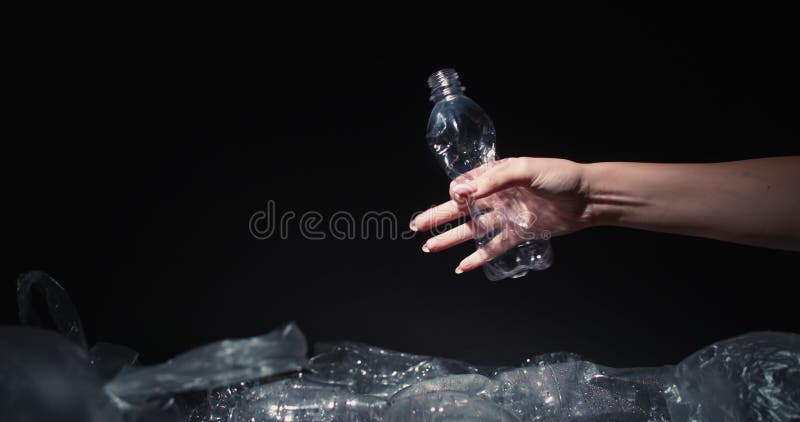Waste reduction plastic recycling hand used bottle