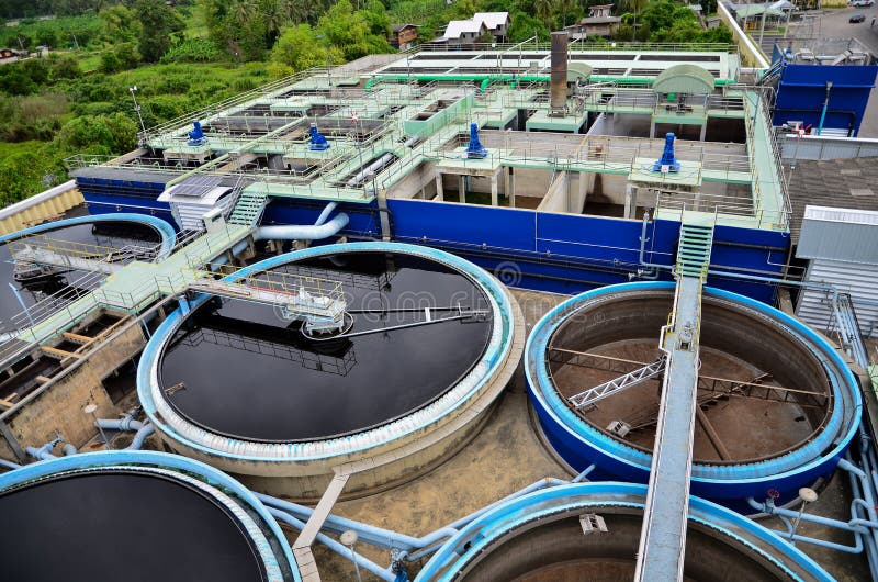 Waste water treatment ponds from industrial plants royalty free stock photography Waste water treatment ponds from industrial plants royalty free stock photography