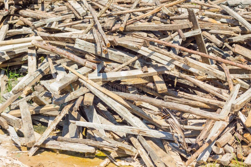 Waste Wood Pile Abandon on the Ground Stock Image Image of chopped