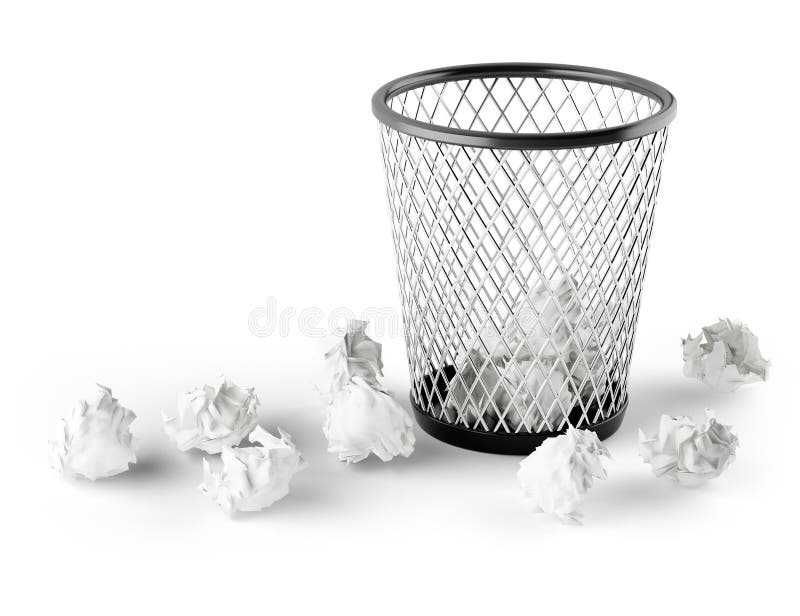 Wastepaper basket royalty free illustration Wastepaper basket royalty free illustration