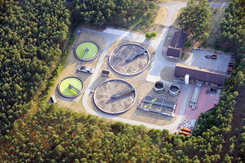 Wastewater Treatment Plant stock image Wastewater Treatment Plant stock image