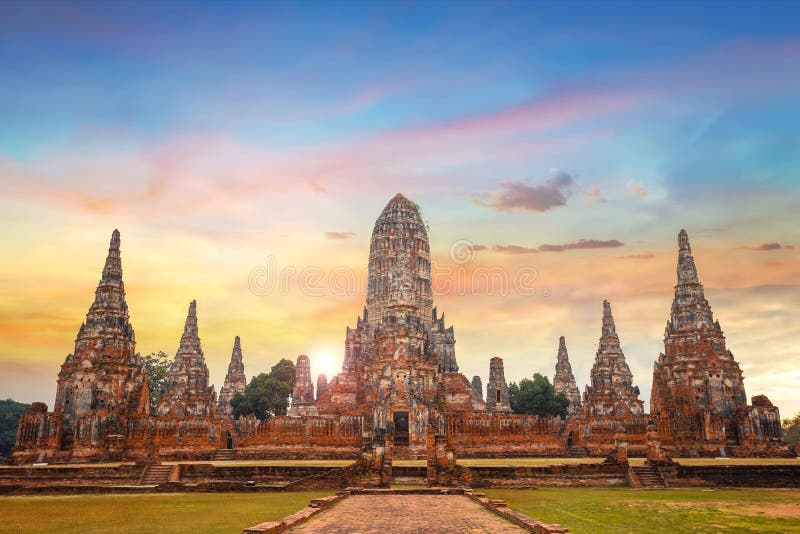 Wat Chaiwatthanaram temple in Ayuthaya Historical Park, Thailand