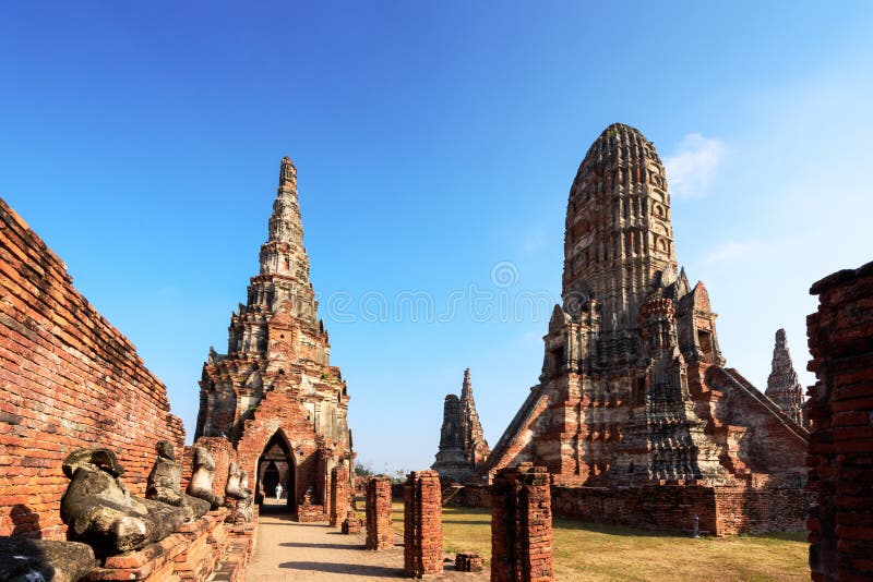 Wat Chaiwatthanaram, βουδιστικός ναός στην πόλη Ayutthaya στοκ φωτογραφία με δικαίωμα ελεύθερης χρήσης Wat Chaiwatthanaram, βουδιστικός ναός στην πόλη Ayutthaya στοκ φωτογραφία με δικαίωμα ελεύθερης χρήσης