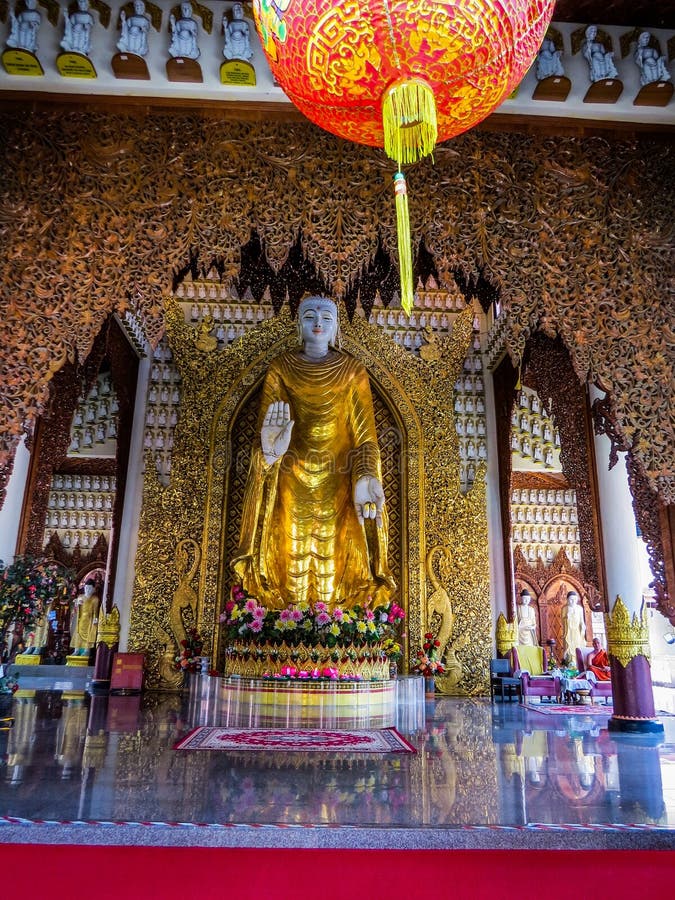 Wat Chayamangkalaram, interior fotografía de archivo libre de regalías Wat Chayamangkalaram, interior fotografía de archivo libre de regalías