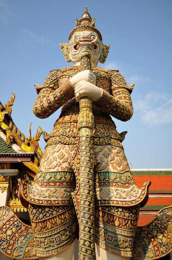 Guardian statue at Wat Phra Kaew, Thailand. Guardian statue at Wat Phra Kaew, Thailand