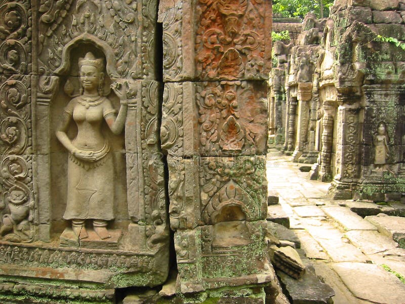 wat för tempel för angkorasparashall royaltyfri foto wat för tempel för angkorasparashall royaltyfri foto