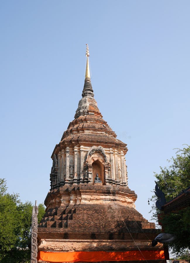 Wat Lok Molee tempel, Chiang Mai, Thailand royaltyfria foton Wat Lok Molee tempel, Chiang Mai, Thailand royaltyfria foton