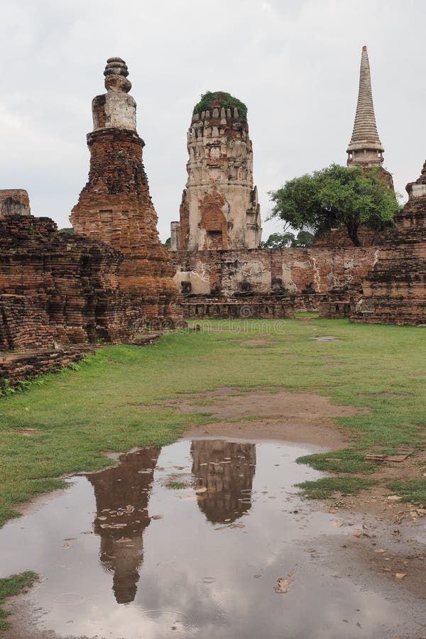 Wat Maha That Ayutthaya, Thailand royaltyfria foton Wat Maha That Ayutthaya, Thailand royaltyfria foton