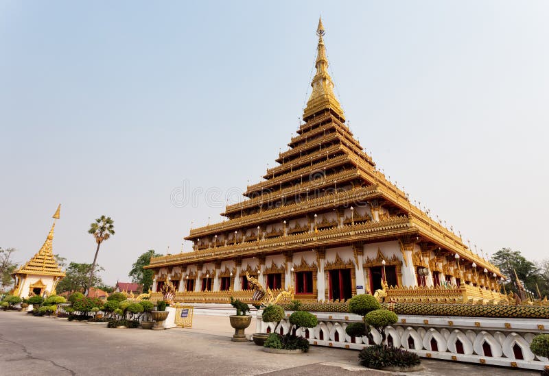 Wat Nong Waeng (tempel), Khonkaen Province‎, Thailand arkivfoto Wat Nong Waeng (tempel), Khonkaen Province‎, Thailand arkivfoto